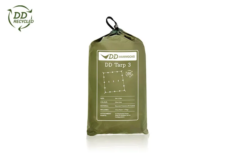DD Hammocks Recycled Tarp 3x3 Olive Drab